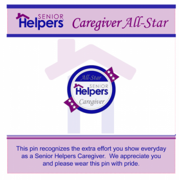 Caregiver Lapel Pin with Backer Card