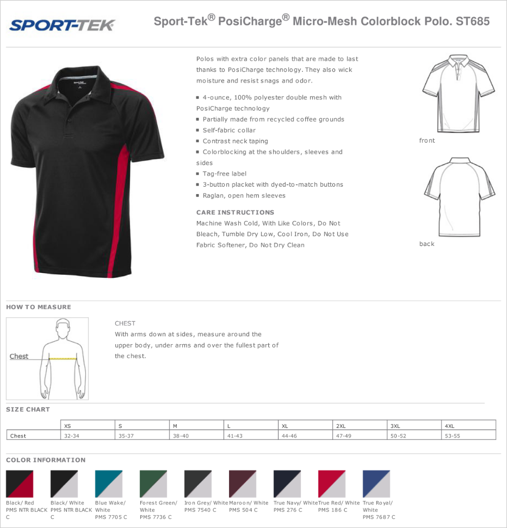 Sport-Tek PosiCharge Micro-Mesh Colorblock Polo. – Senior Helpers ...